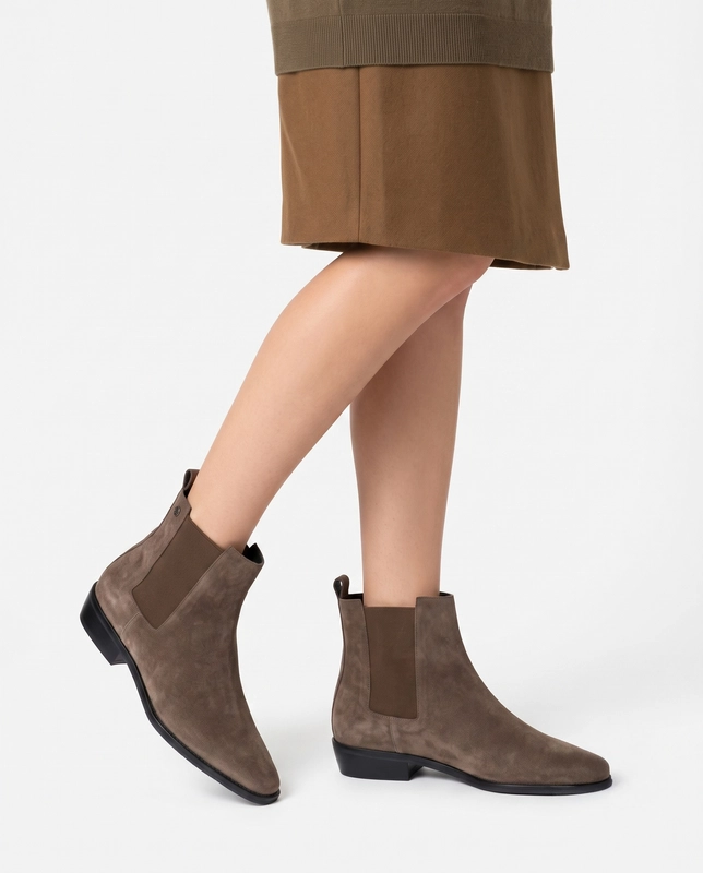 Maciejka Women's Leather Ankle Boots with Zipper Brown K7758-04/00-7