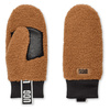 Ugg Women's Gloves in Uggfluff Mitten With Logo Tape Chestnut