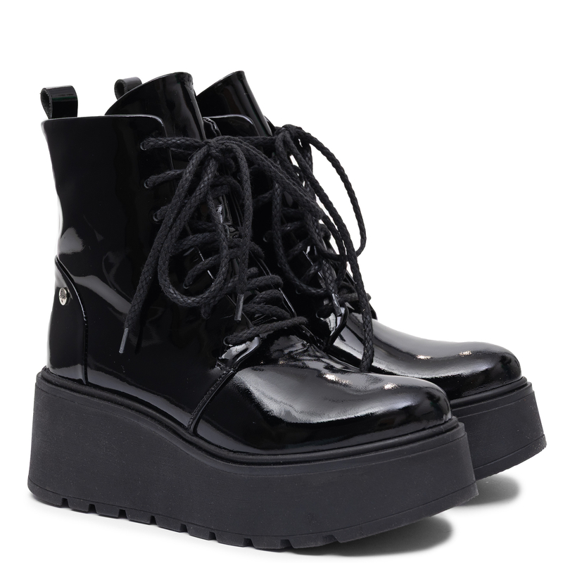 Maciejka Platform Leather Boots Black 6762W-20/00-6