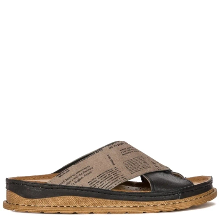 Maciejka Black&Brown Women's Slides