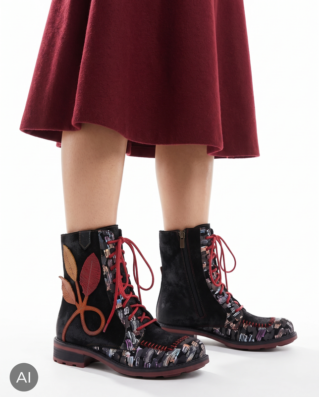 Maciejka Women's Leather Stylish Ankle Boots Multicolour 07608-39/00-8