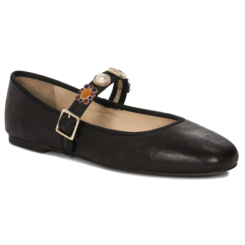 Inuovo Półbuty Damskie Skórzane Czarne A94059-BLACK
