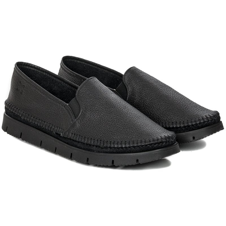 Maciejka Leather Lightweight Women’s Loafers Flexible Sole Black 03512-01-00-0