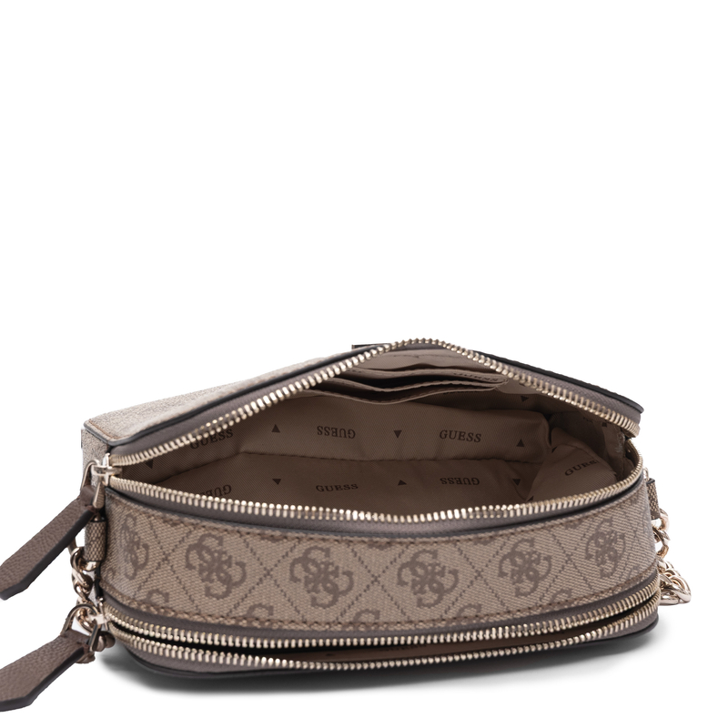 Guess Elegancka Stylowa Listonoszka Damska z Logo Beżowa HWBG9672140-LATTE