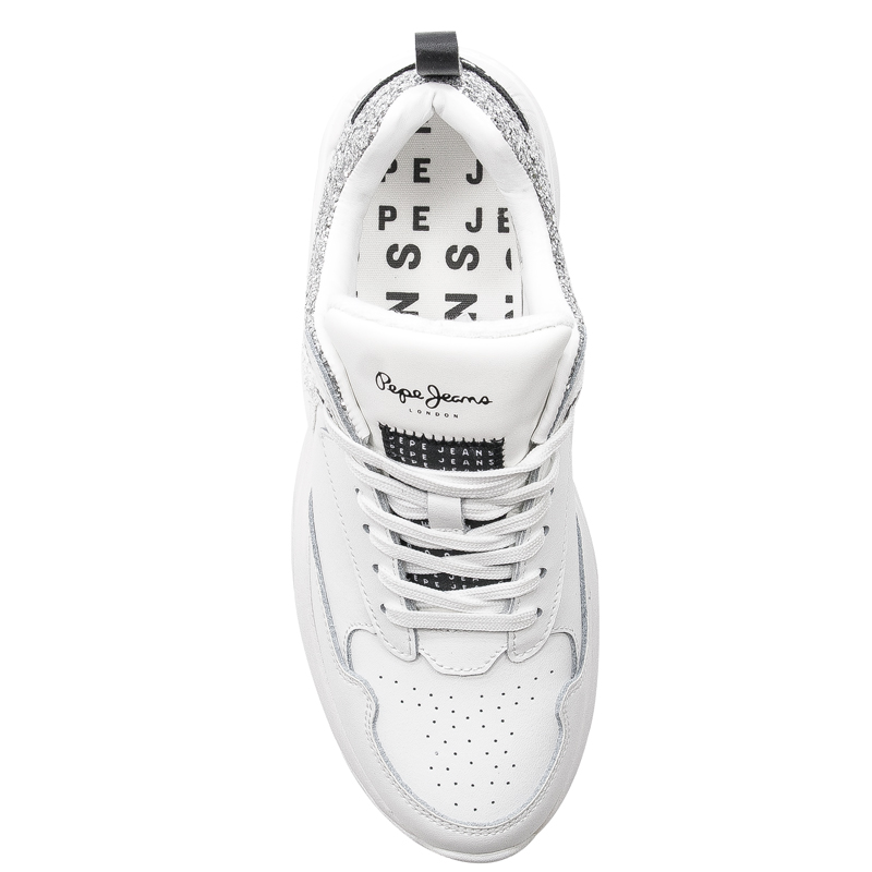 Pepe Jeans White Arrow Glam Sneakers