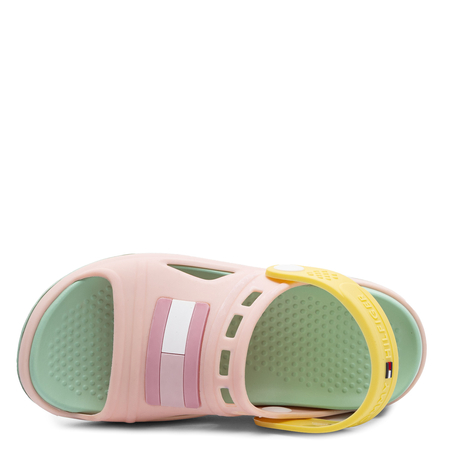 Tommy Hilfiger Wygodne Lekkie Klapki Dziecięce Dziewczęce Różowe T3AF-34319-PINK