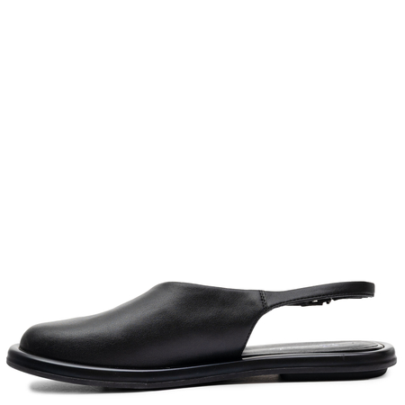 Maciejka Skórzane Slingback Odkryta Pięta Półbuty Regulowana Klamra Czarny K7513-01/00-1