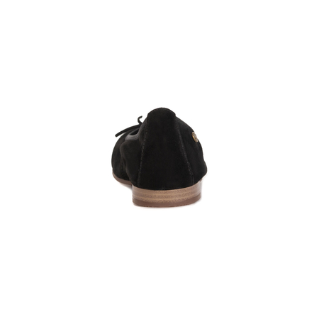 Maciejka Leather Classic Ballet Flats With Bow Black P6800-20/00-0