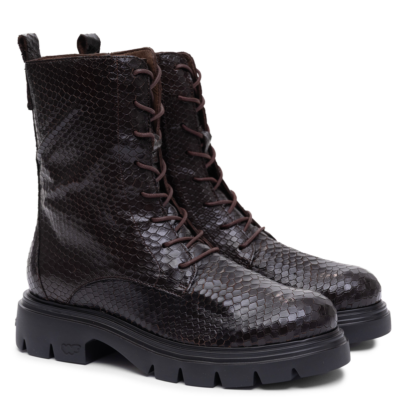 Wonders Dolmen Women's Brown Leather Ankle Boots A-4313-Dolmen