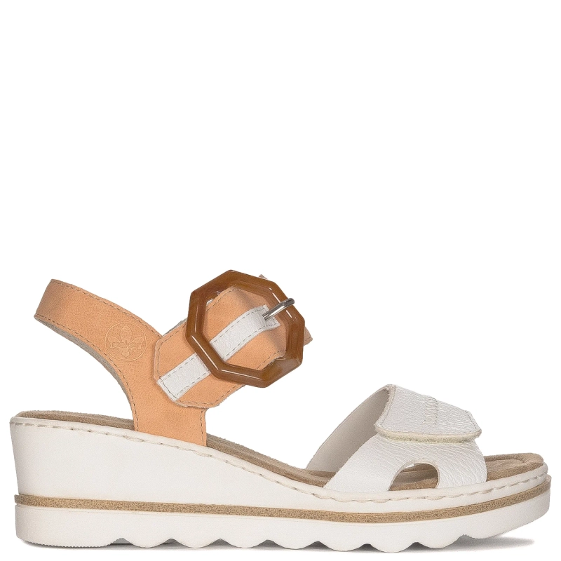 Rieker White Combination women's sandals
