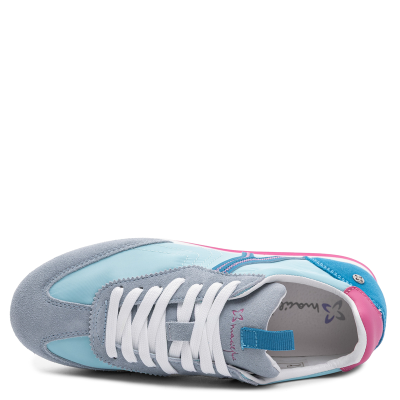 Maciejka Leather Colorful Suede Sneakers Blue M7355-06/00-7