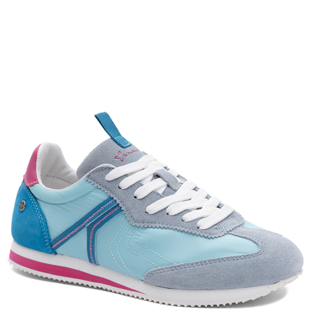 Maciejka Skórzane Wielokolorowe Sneakersy Zamszowe Niebieskie M7355-06/00-7