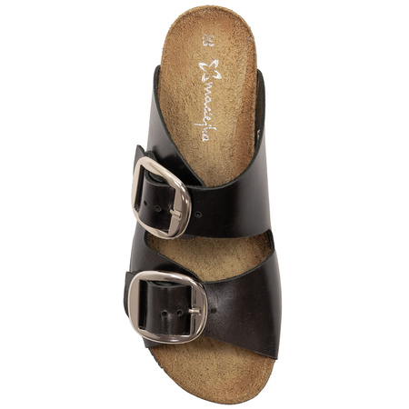 Maciejka Women's Leather Flip-Flops Black