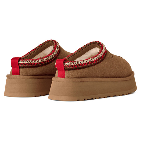 UGG Kapcie Platformowe Zamszowe Obuwie Domowe Futrzane Chestnut Brązowy 1174471-CHE