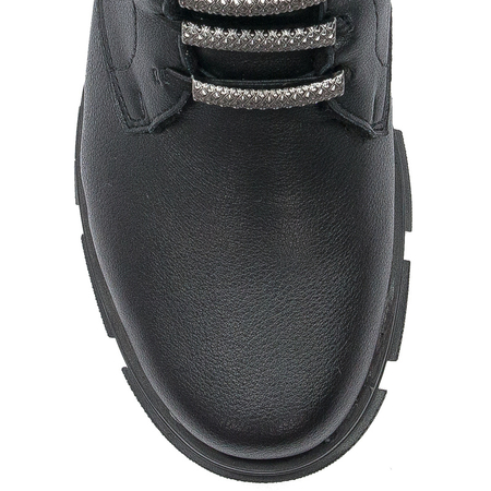 Botki damskie Rieker Y7172-00 Black ocieplane Czarne
