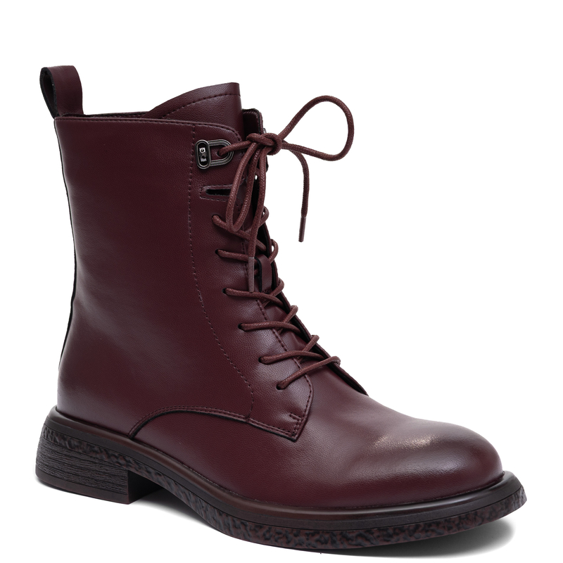Maciejka Women's Leather Lace-Up Insulated Burgundy Ankle Boots K7751-23/00-7