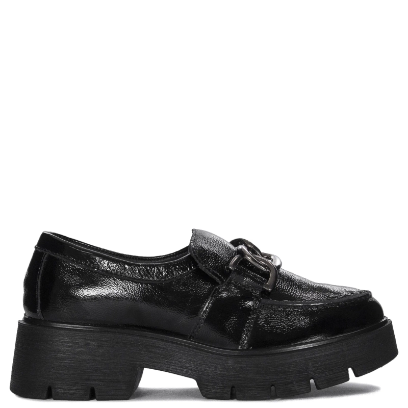 Igi&Co Women's leather platform black naplak/nero shoes