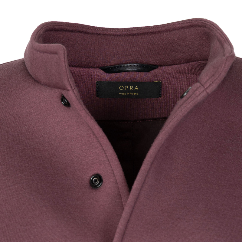 OPRA Oversize Cocoon Jacket Stand Collar Burgundy OP-KU-NUBA-WINE