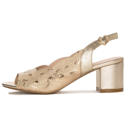 Sergio Leone Women's Gold Mix Sandals