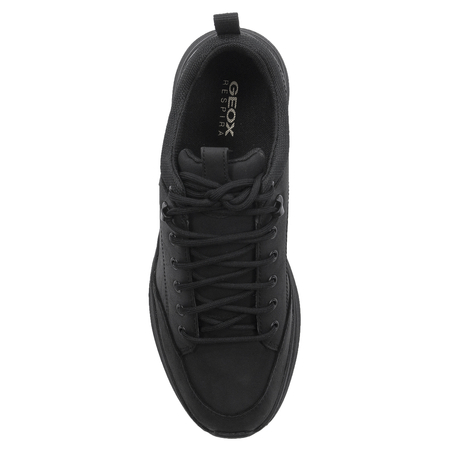 GEOX Półbuty męskie skórzane czarne Black