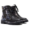Laura Vita Skórzane Trzewiki Damskie Kwiatowy Wzór z Zamkiem i Sznurowaniem Wielokolorowe INCASO-024-CHAR