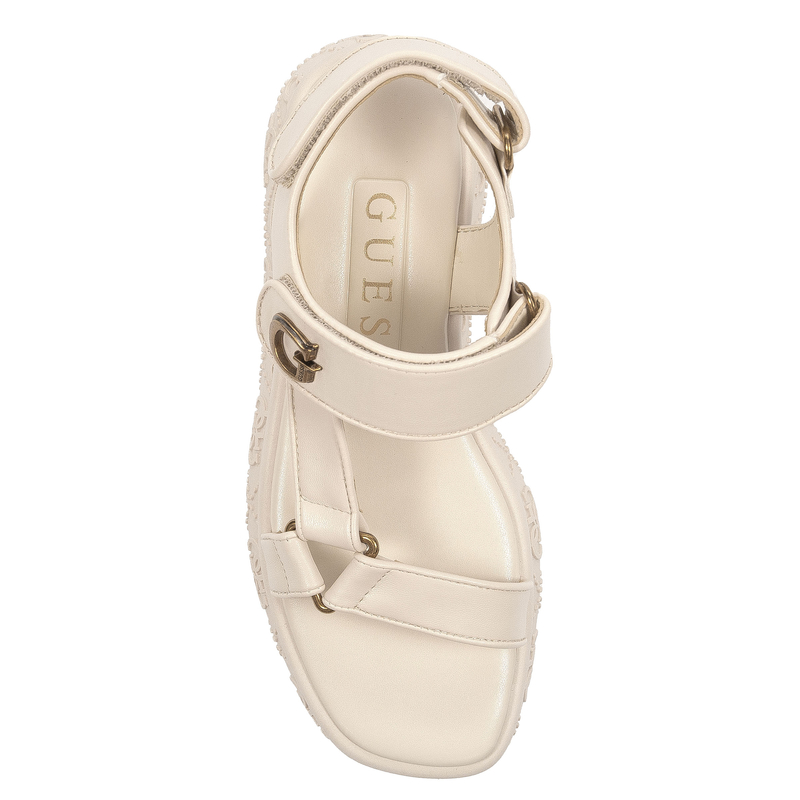 Guess Women Sandals On Platform Beige