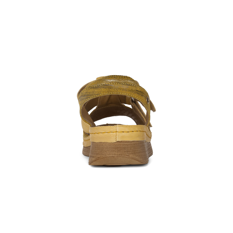 Maciejka Women's Leather Sandals Yellow