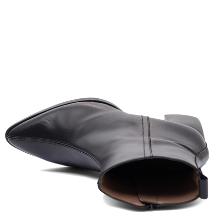 Wonders Botki Skórzane Czarne L-1601-Isy-Negro