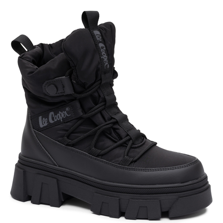 Lee Cooper Women's Winter Insulated Platform Ankle Boots Black LCJ-26-01-4628LA  HTML