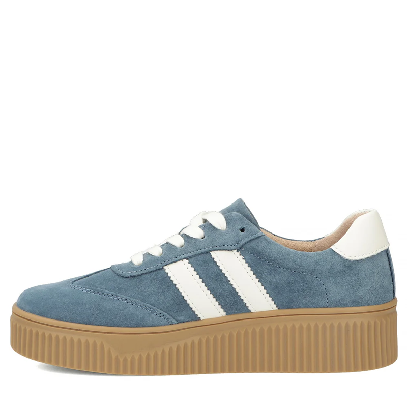 Filippo Skórzane Sneakersy Na Platformie Niebieskie DP6776-26-BL