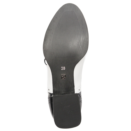 Maciejka Women's Leather White + Black Low Shoes