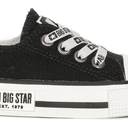 Big Star Black children's slip-on black sneakers