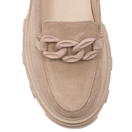 Maciejka Beige Flat Shoes