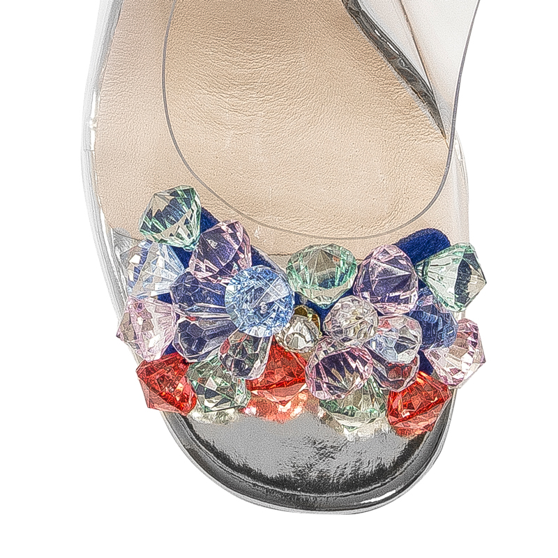 S.Barski Women's high-heeled sandals Silver
