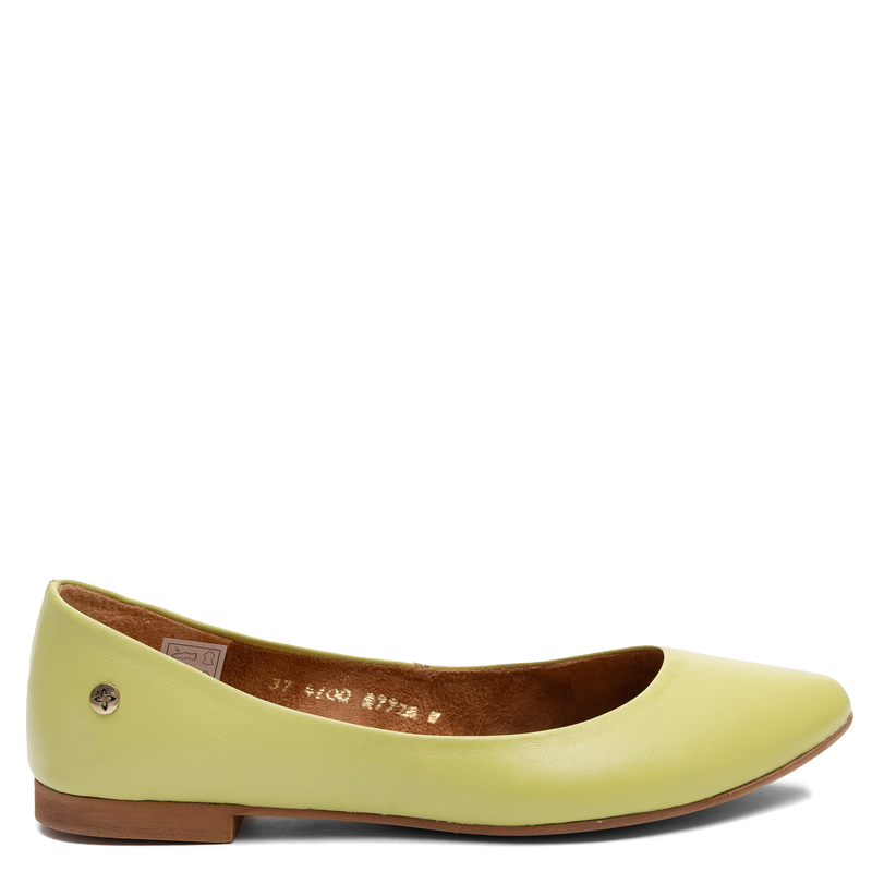 Maciejka Leather Almond Toe Ballerinas Flat Green 4100W-13/00-8
