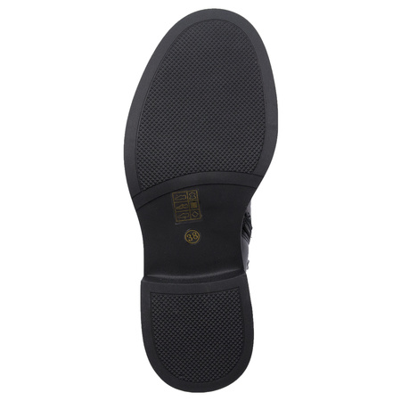 Maciejka Leather Lace-Up Ankle Boots Side Zipper Black N3113-01/00-8N3113-01/00-8