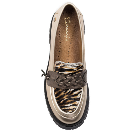 Maciejka Gold Flat Shoes 