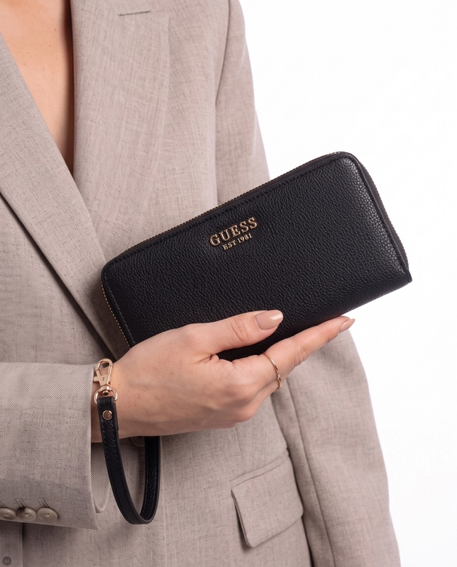 Guess Melody Women's Wristlet Wallet Black SWBG9735146-BLACK HTML