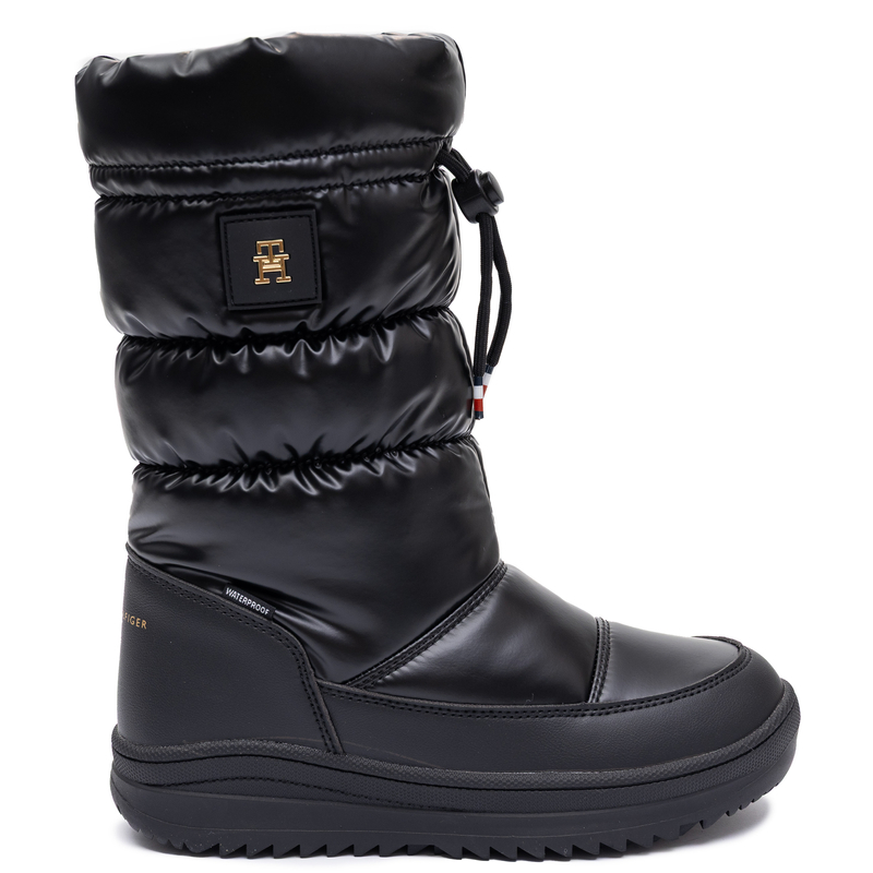 Tommy Hilfiger Wodoodporne Ocieplane Śniegowce Damskie Na Platformie Czarne T3AC-35207