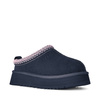 UGG W Tazz II Dark Indigo Skórzane Klapki Mule Ocieplane na Platformie Granatowe 1174471-DKNN 
