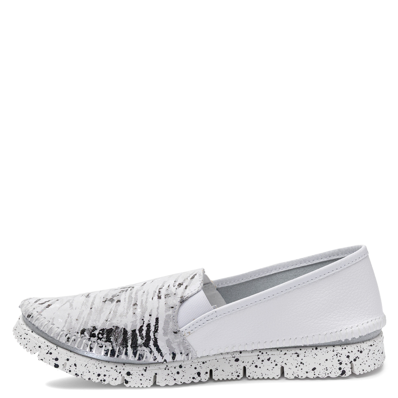 Maciejka Women's Speckled Leather Slip-On Shoes White 3512W-33/00-5