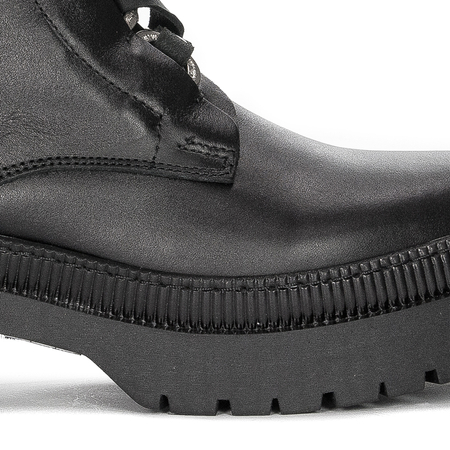 Boccato Women's boots, black leather boots