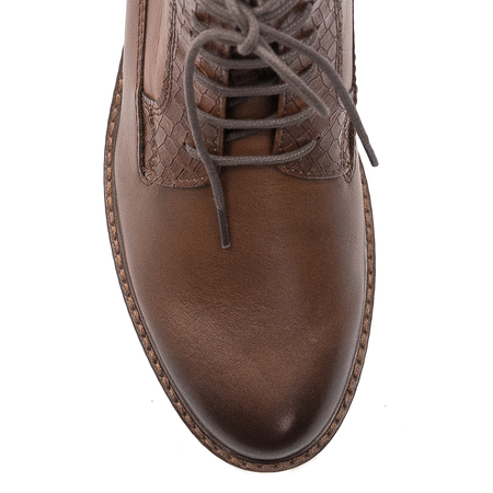 Marco Tozzi 2-25102-41-392 Brown Lace-up Woman's Leather Boots