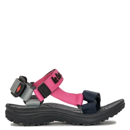 Lee Cooper Children's girls' sandals with Velcro Black Fuxia Fushia