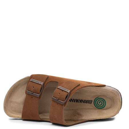 Dr. Brinkmann Bonillo Women's Leather Slippers Anatomical Brown 600134-21-BONILLO