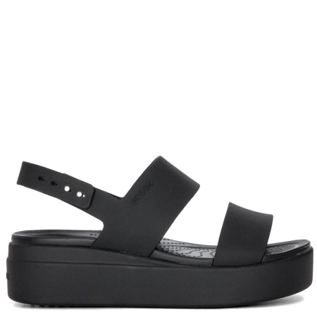 Crocs Sandały damskie na platformie Black Czarne