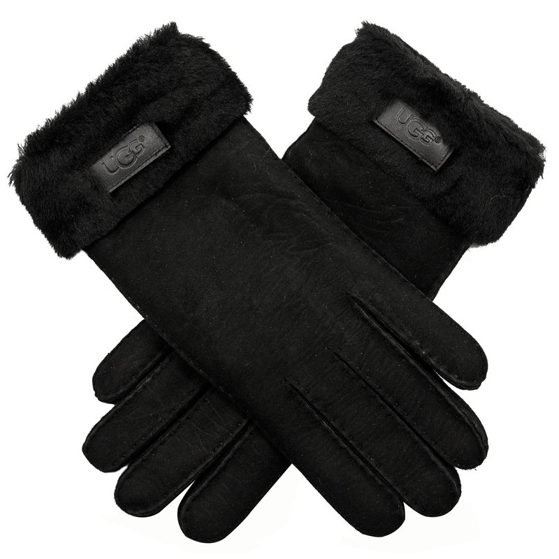 UGG 17369 Turn Cuff Glove Black Gloves
