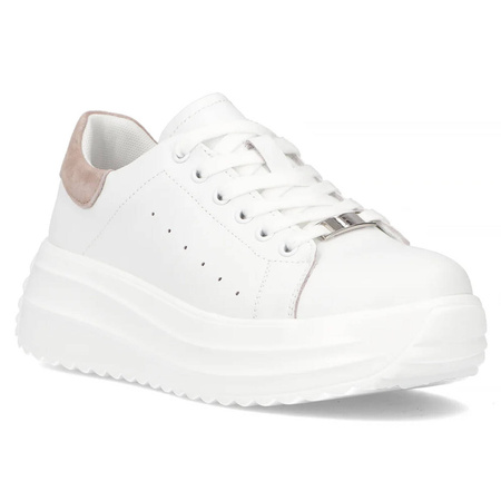 Filippo Leather White Low Shoes