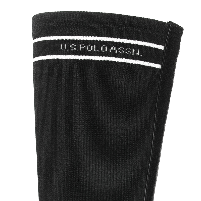U.S.Polo Assn. Kozaki damskie z elastyczną cholewką do kolan Black czarne