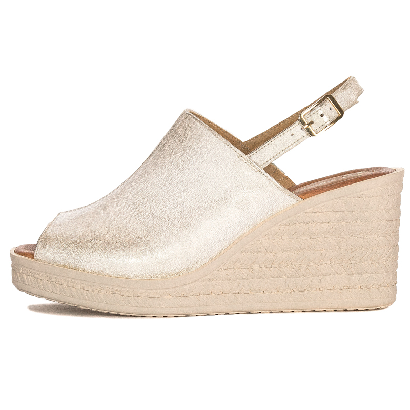 Maciejka Women's Sandals On Heel Beige & Gold
